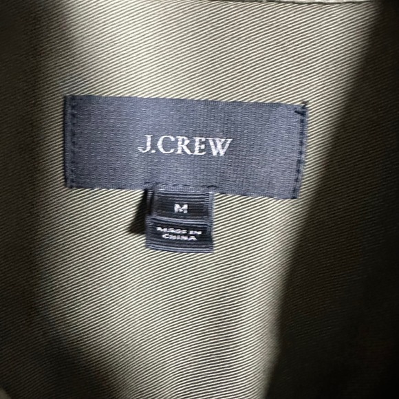 J. Crew Cropped Fatigue Jacket Olive Green Medium Peplum Casual No Belt - Picture 4 of 14